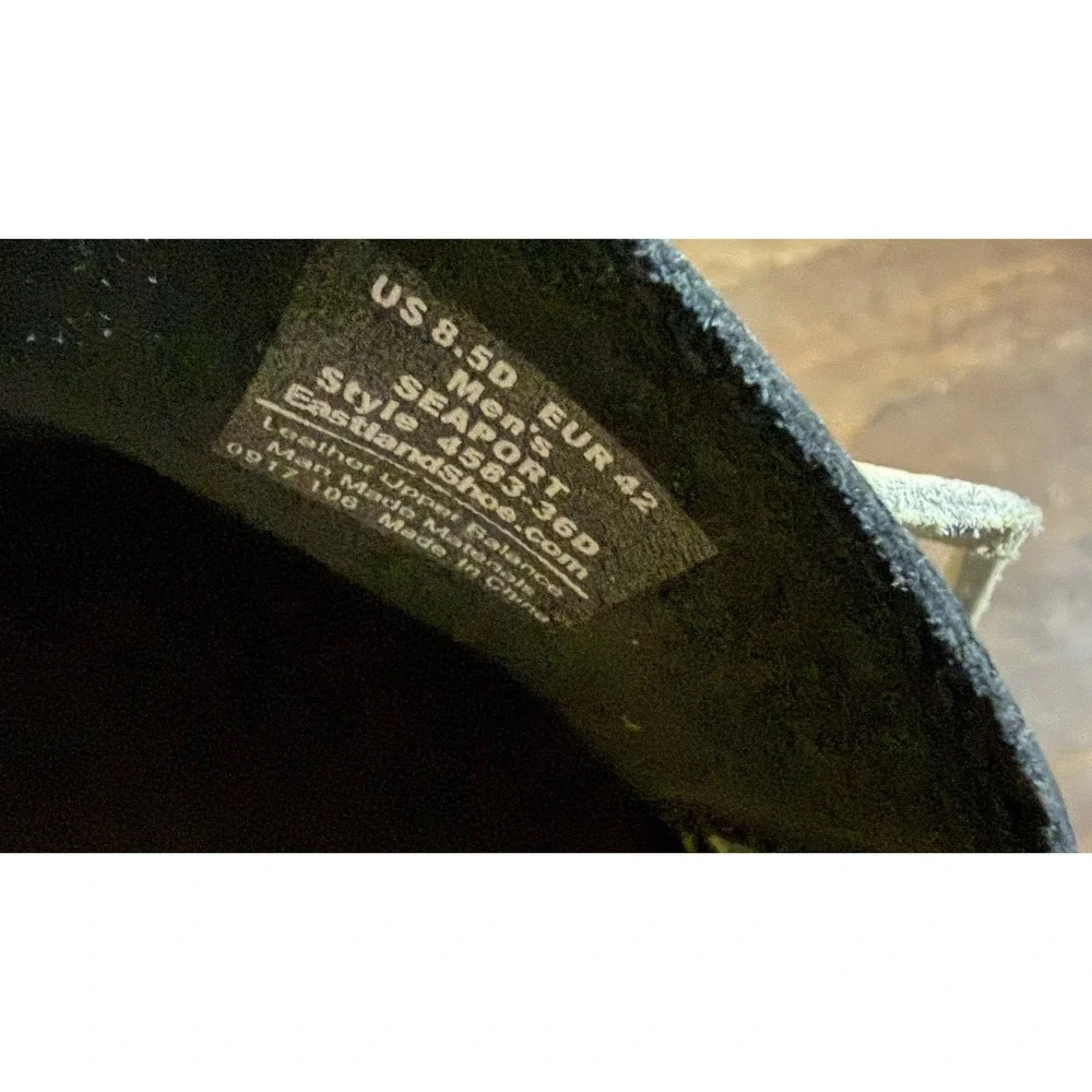 Eastland Men's Seaport Leather Boat Shoes Black US 8.5M